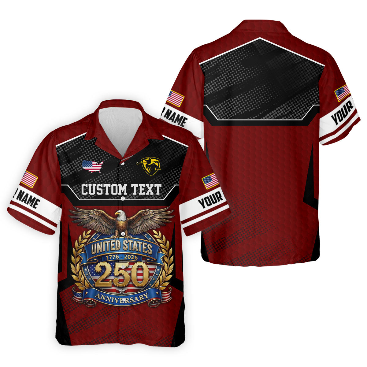 US 250 Anniversary Patriotic 4th Of July Red Golf Shirt, Polo Shirtor Men, Golf Shirts For Men