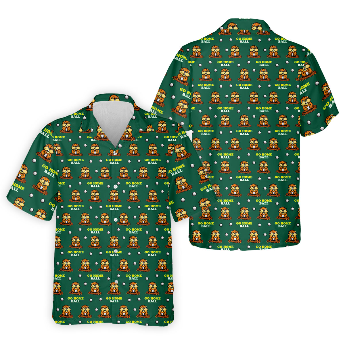 Go Home Ball Funny Groundhog Men's Golf Polo ShirtShirts For Men, Polo Shirt Men