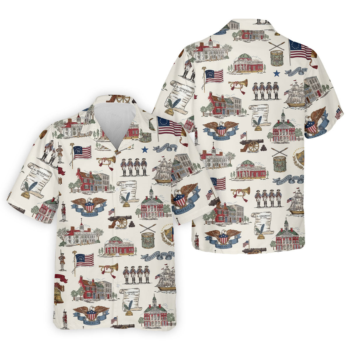 USA America Eagle Liberty Bell Flag 4th Of July Golf Shirt Patriotic Golf Shirt, Golf Shirts For Men
