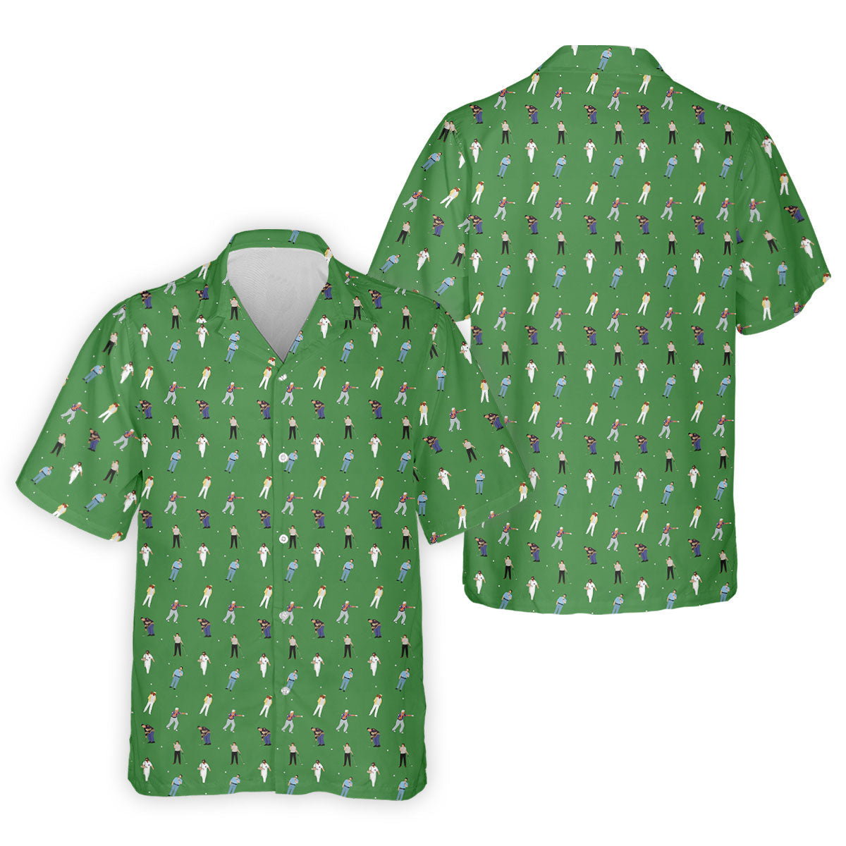 Sports Comedy Characters Golf Pose Green Golf Shirt, Golf Shirts For Men, Polo ShirtFor Men