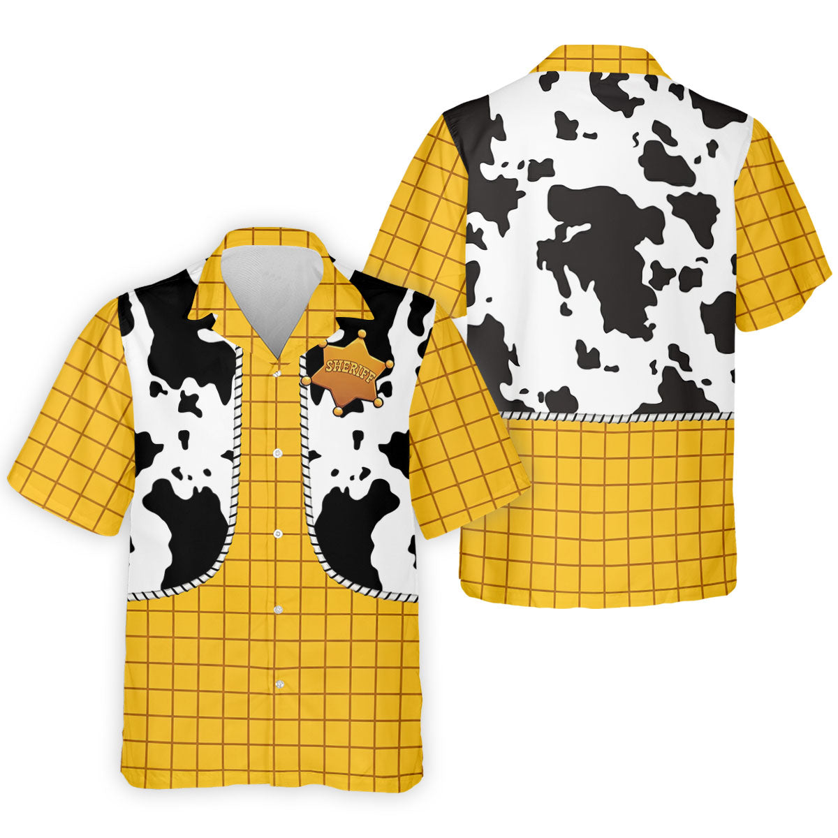 Cowboy Toy Hawaiian Golf Shirt, Cartoon Style Men's Golf Shirt, Polo Shirts For Men