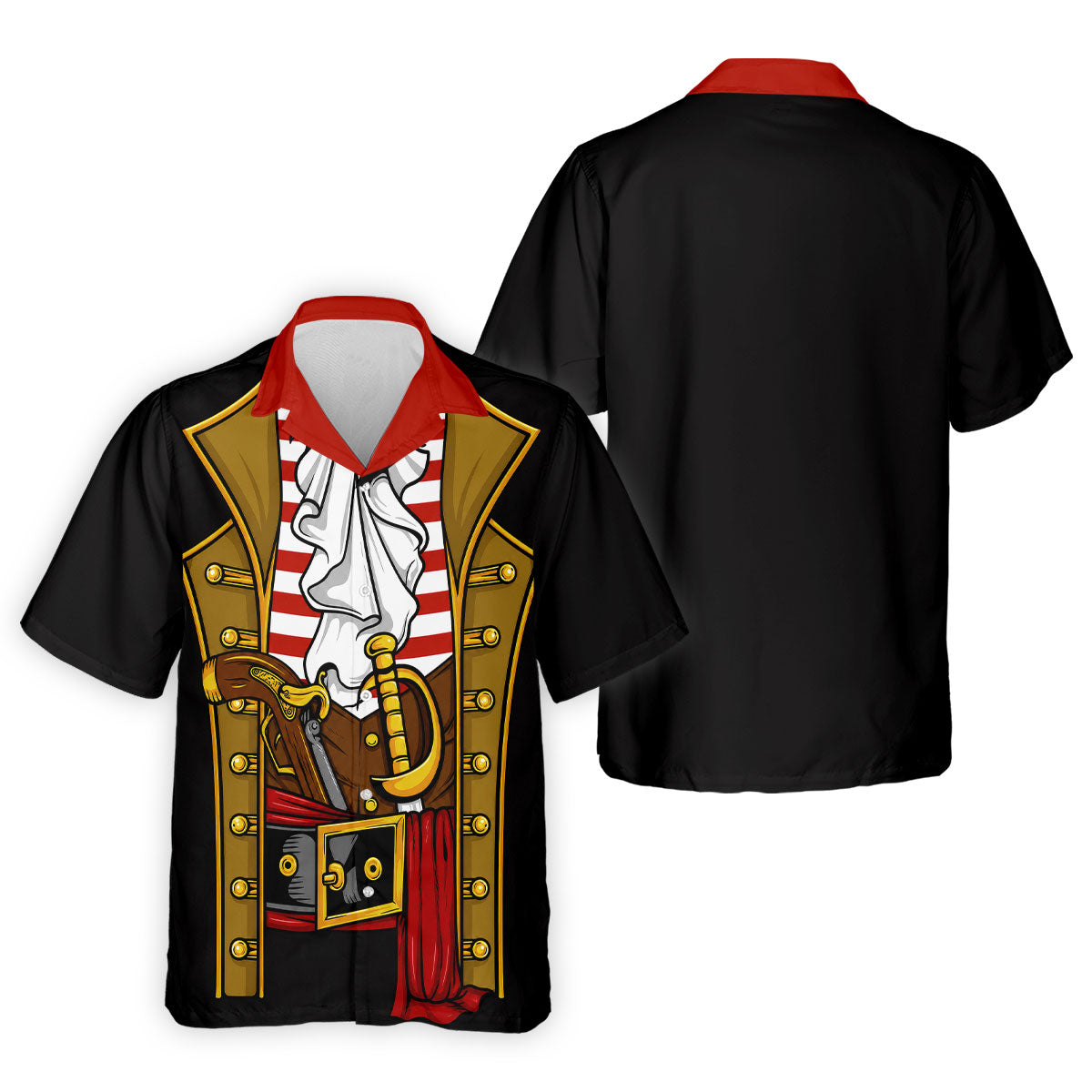 Pirate Captain Outfit Golf Shirt, Swashbuckler Costume Design, Golf Shirt For Men