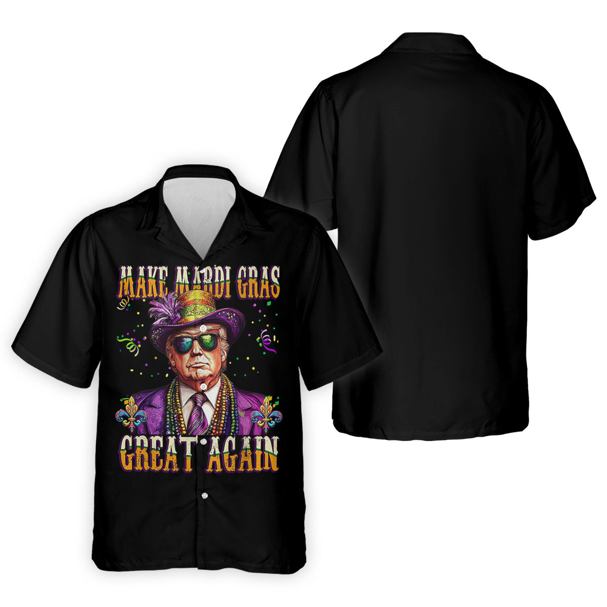 Make Mardi Gras Great Again Men's Funny Golf Shirts, Golf Shirts For Men, Polo ShirtFor Men