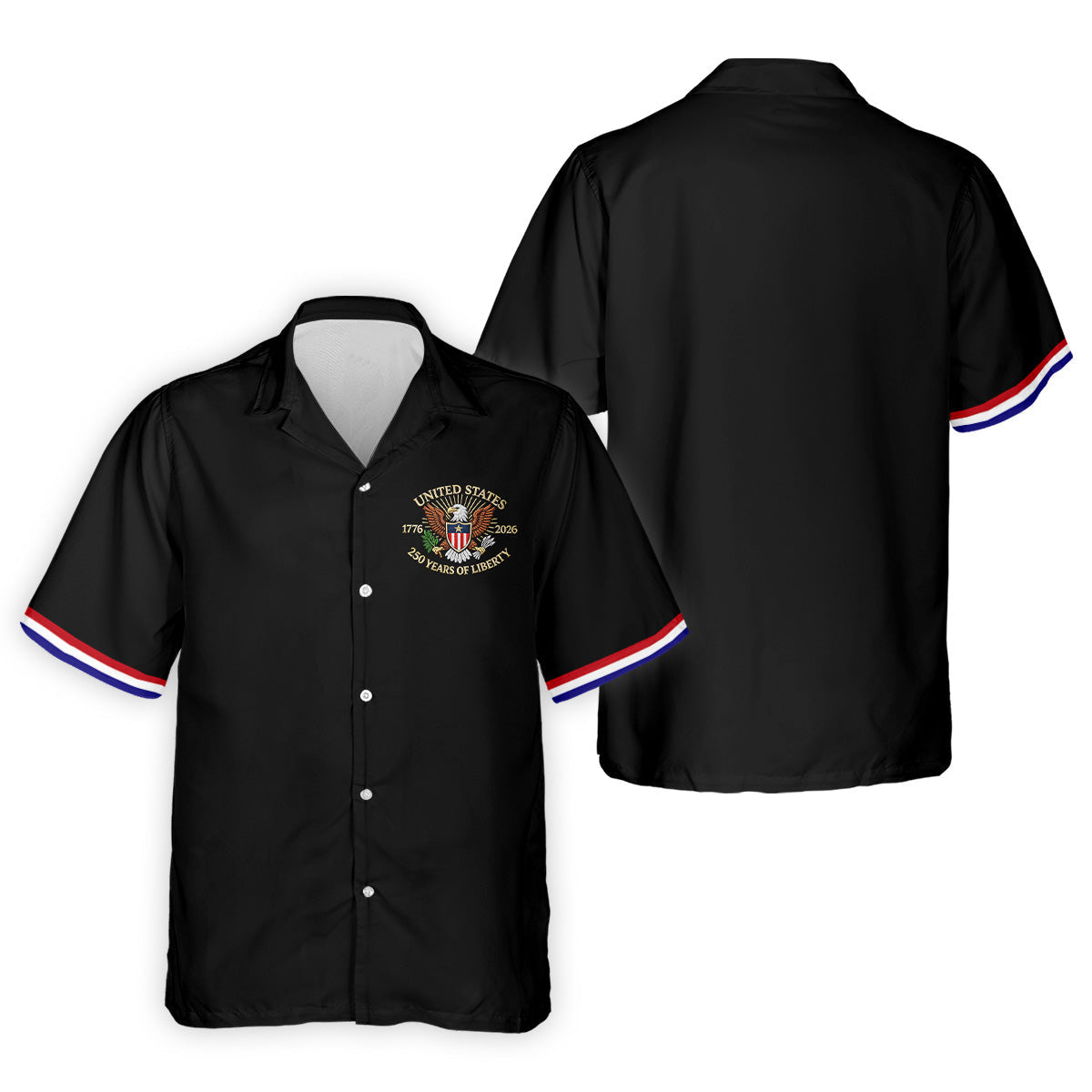 America Bald Eagle 250 Years Of Liberty Patriotic 4th Of July Golf Shirt, Golf Shirts For Men