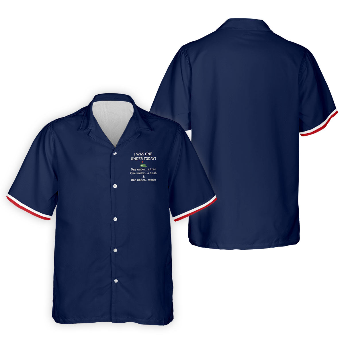 I Was One Under Today Navy Golf Shirt, Funny Golf Shirt, Golf Shirts For Men, Polo Shirtor Men