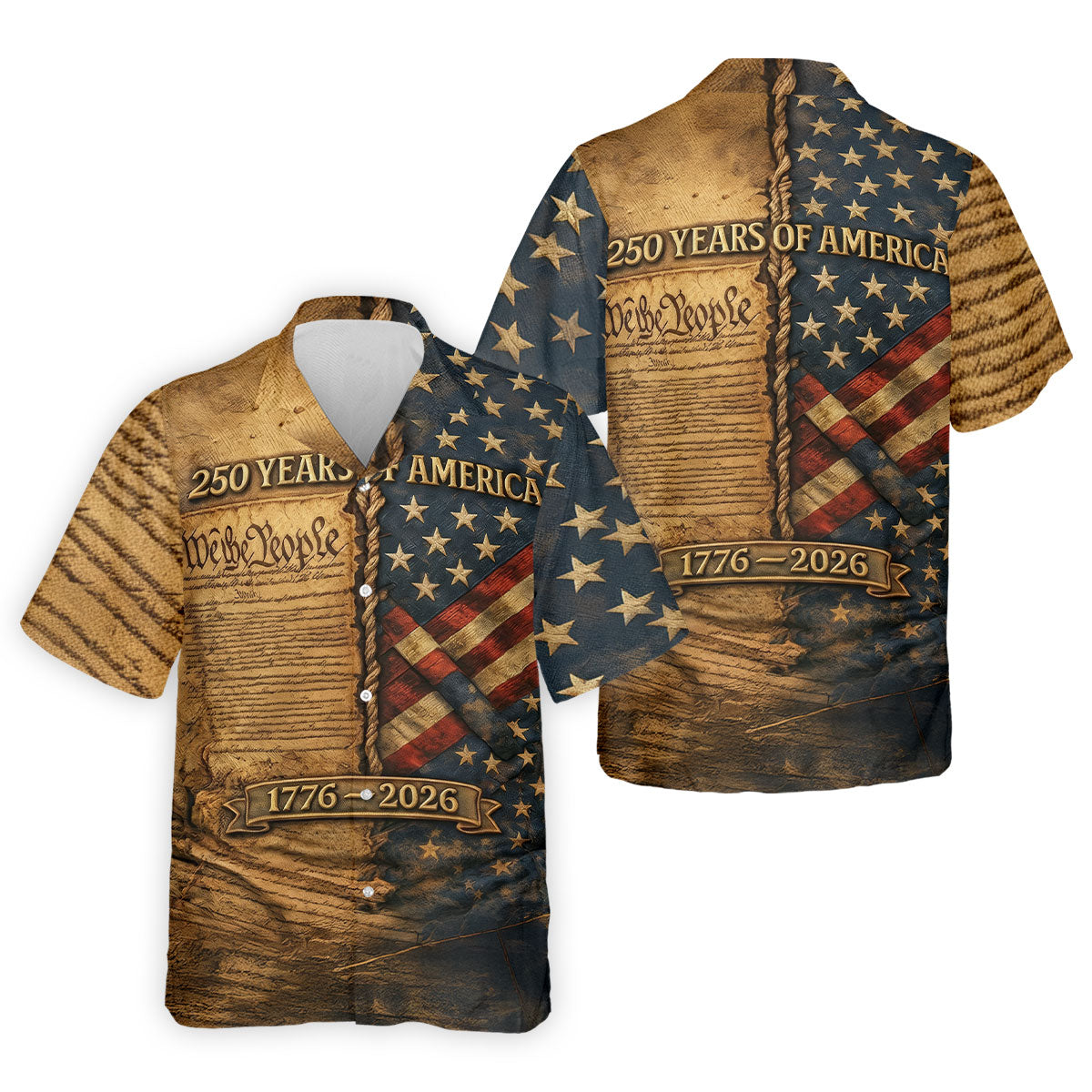 We The People 250 Years Of America 1776-2026 4th Of July Golf Shirt, Retro Golf Shirt, Golf Shirts For Men