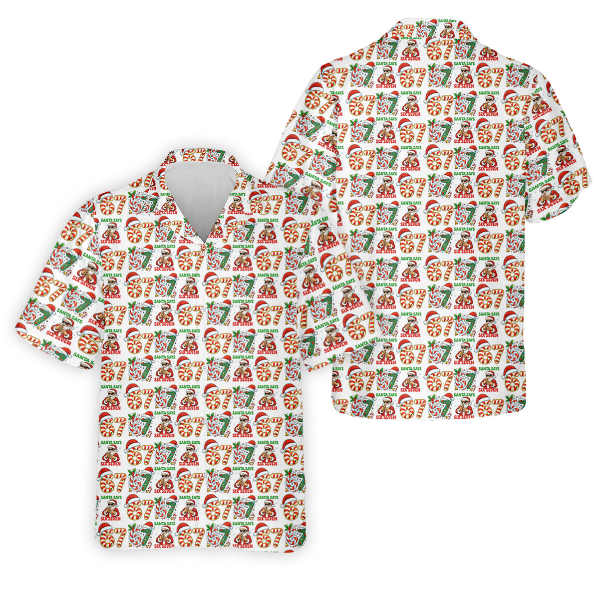Santa Says Six Seven Funny Christmas Golf Shirt For Men, Christmas Golf Tops, Men Golf Apparel