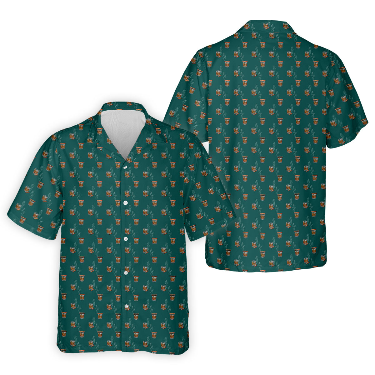 Smoke Whiskey Green Golf Shirt, Golf Whiskey Polo ShirtFor Men, Golf Shirts For Men