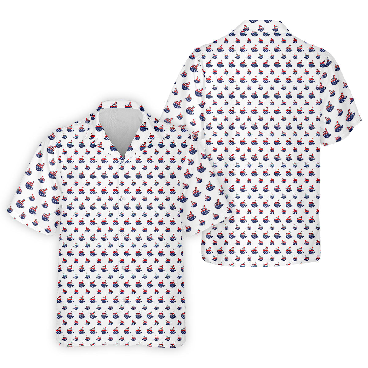 Funny Middle finger US Flag Pattern 250th Anniversary White Golf Shirt, 4th Of July Golf Shirts For Men