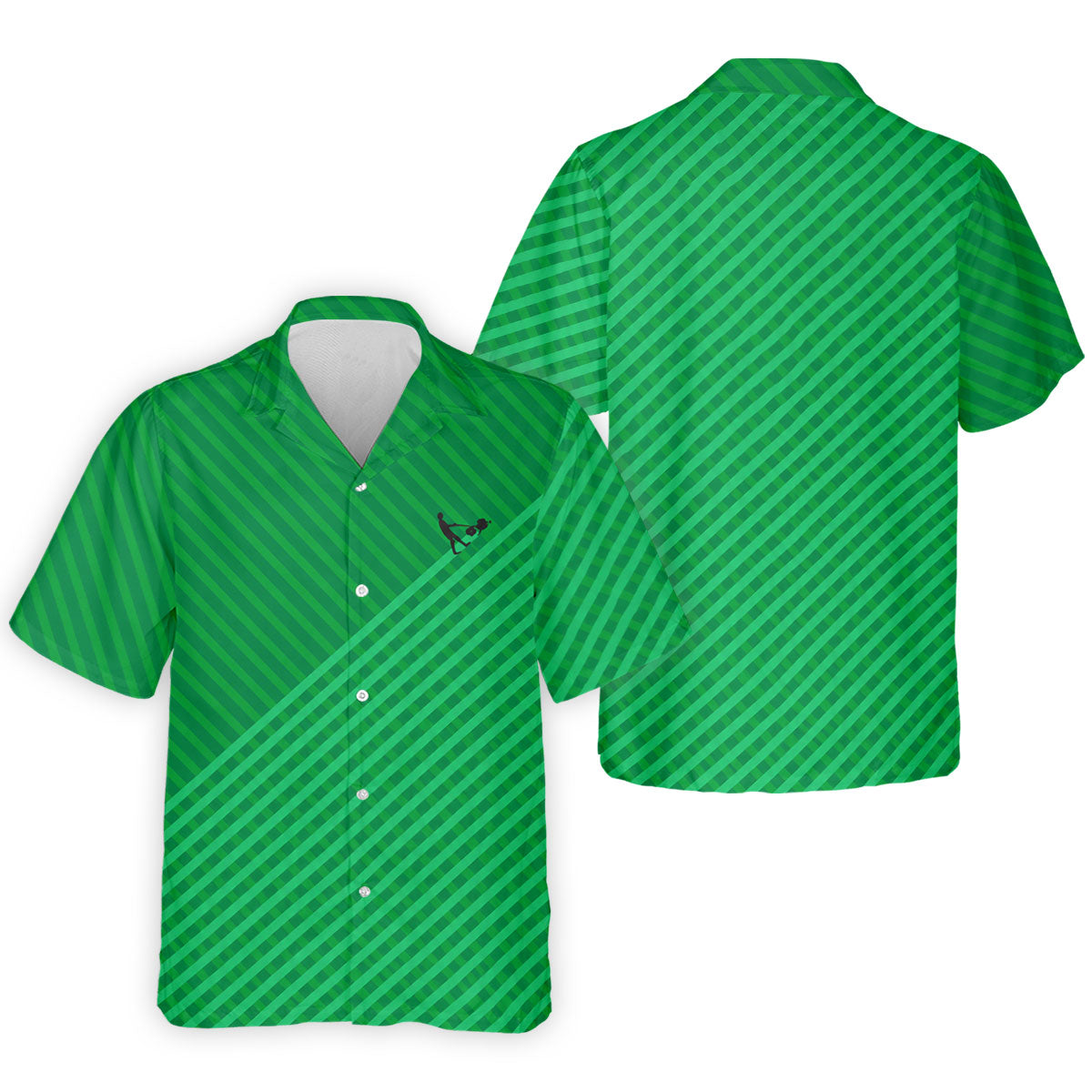 Lawn Mower Green Cross Stripe Father's Day Golf Shirt, Polo Shirt Men, Golf Gift For Dad