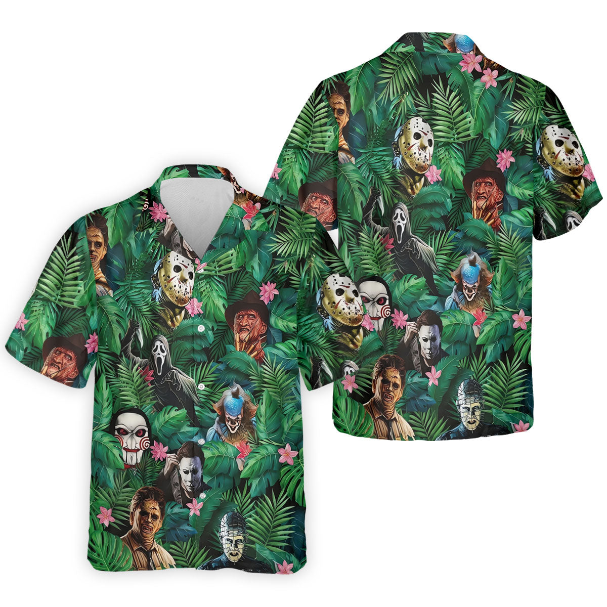 Hidden Horror Villains Jungle Hawaiian Golf Shirt, Hawaiian Golf Shirt, Golf Polo Shirts For Men