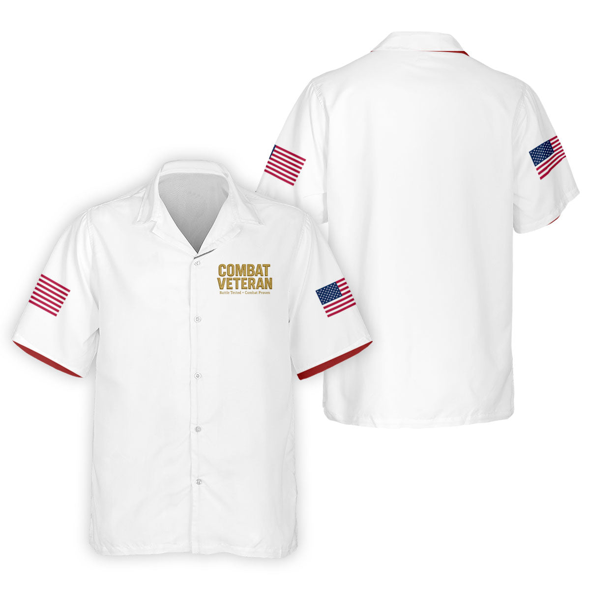 Combat Veteran 250 Years Patriotic Golf Shirt, Golf Shirts For Men, 4th Of July Golf Shirt