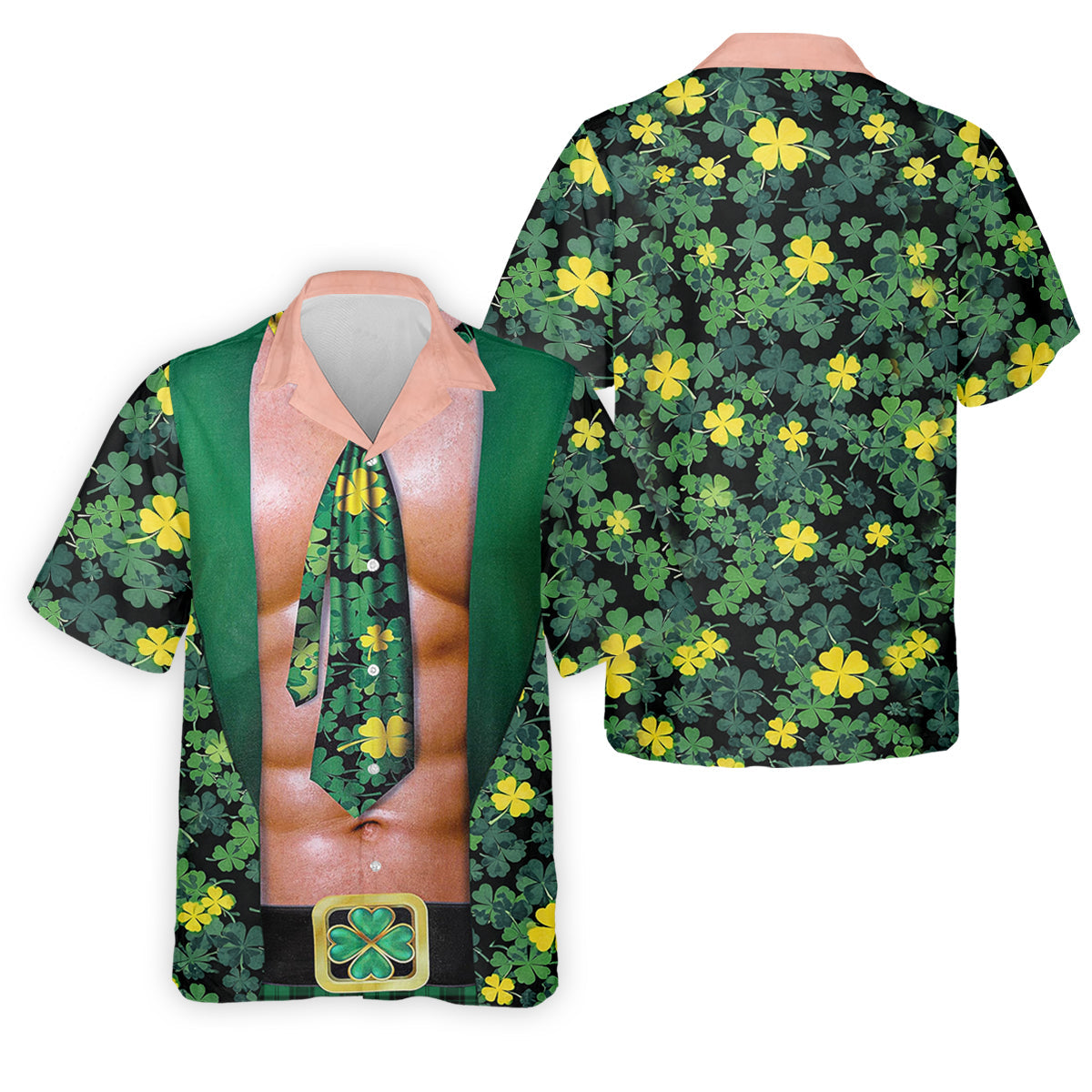 Funny St Patrick's Day Shamrock Golf Shirt, Golf Tops For Men, Polo ShirtFor Men, Golf Shirts For Men