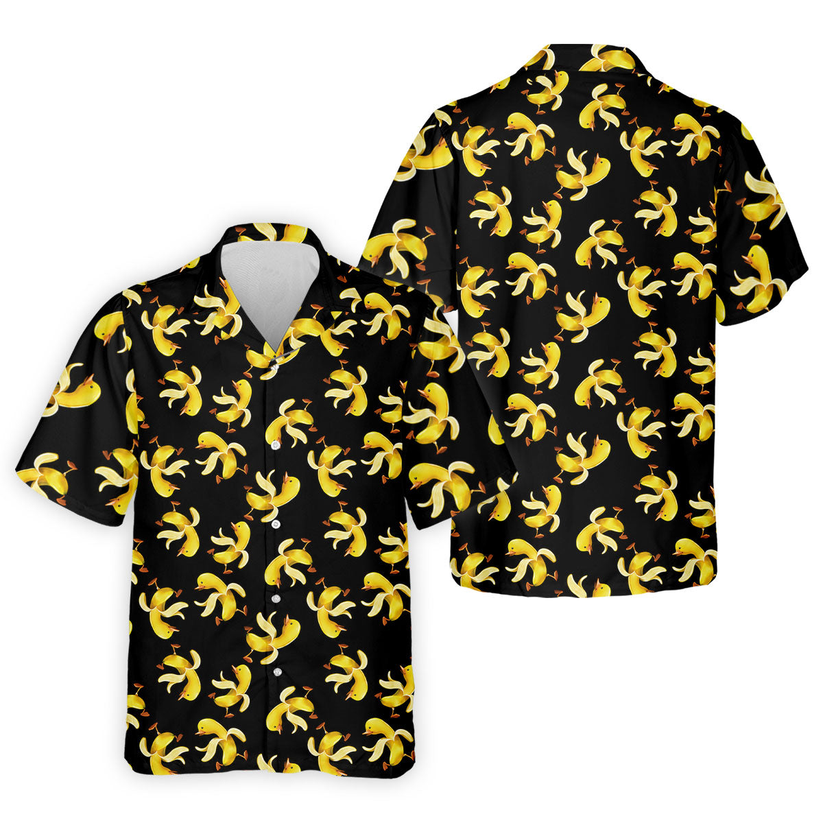 Banana Duck Hawaiian Golf Shirt, Men's Funny Golf Shirts, Polo Shirtor Men