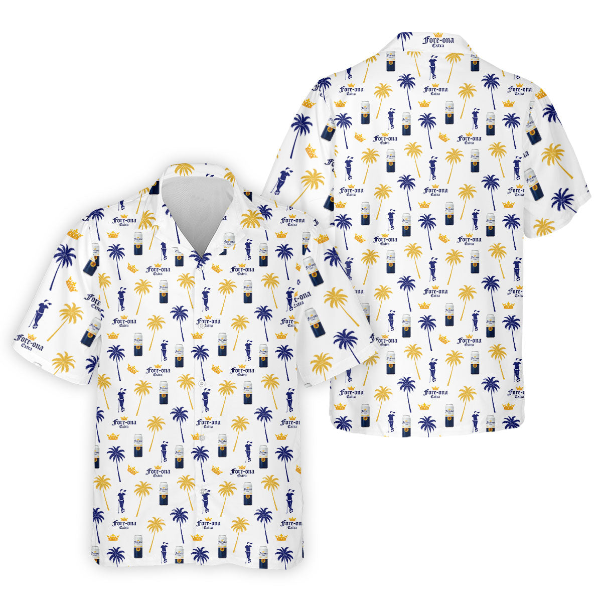 Fore-ona Extra Find Your Fairway Golfer Drinking Men's Funny Golf Shirts, Golf Shirts For Men