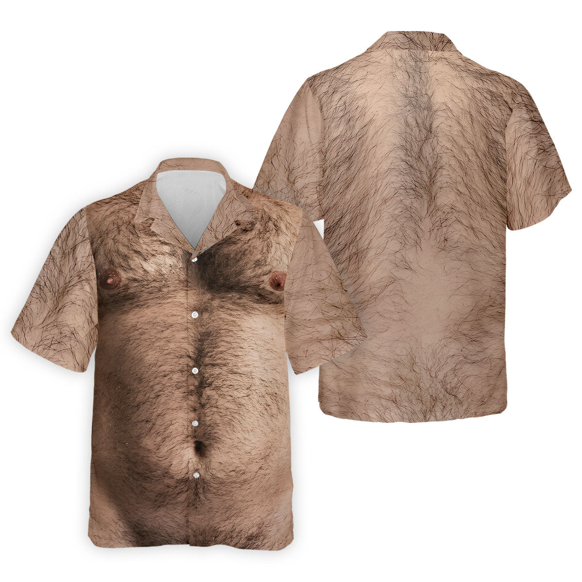 Funny Hairy Chest Golf Shirt, Men's Funny Golf Shirts, Beer Belly Gag Gift For Dad, Polo ShirtFor Men