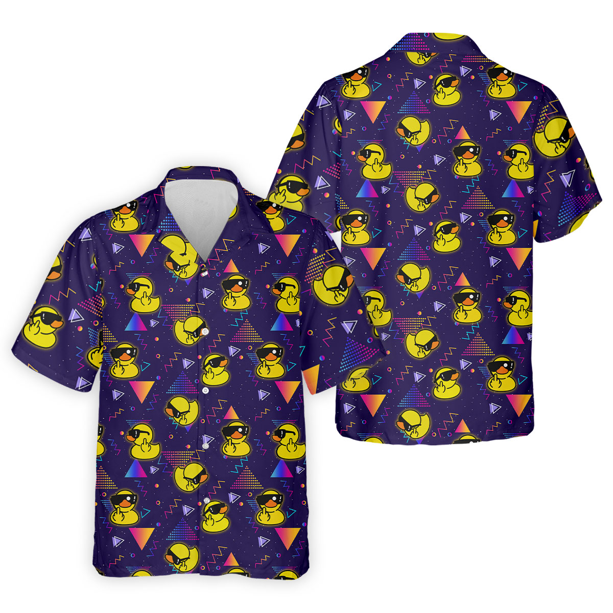 Funny Yellow Duck Sunglasses Golf Shirt, Men's Golf Shirt, Cute Golf Outfit, Polo Shirts For Men