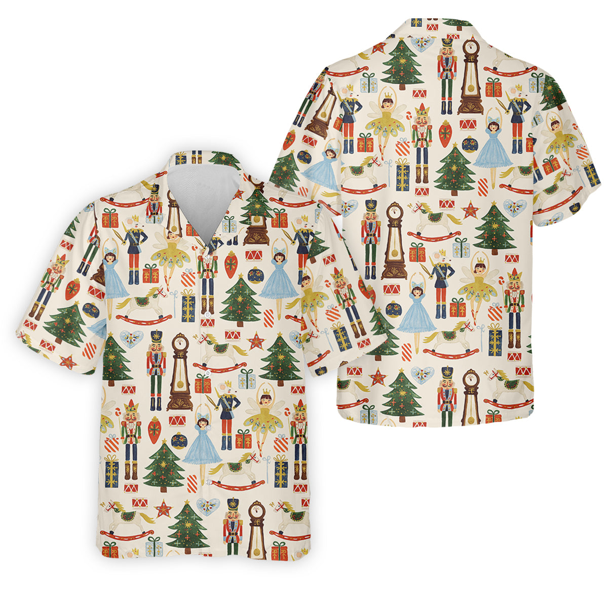 Vintage Nutcracker Christmas Golf Shirt, Men's Golf Polo Shirte Golf Outfit, Golf Gift For Men