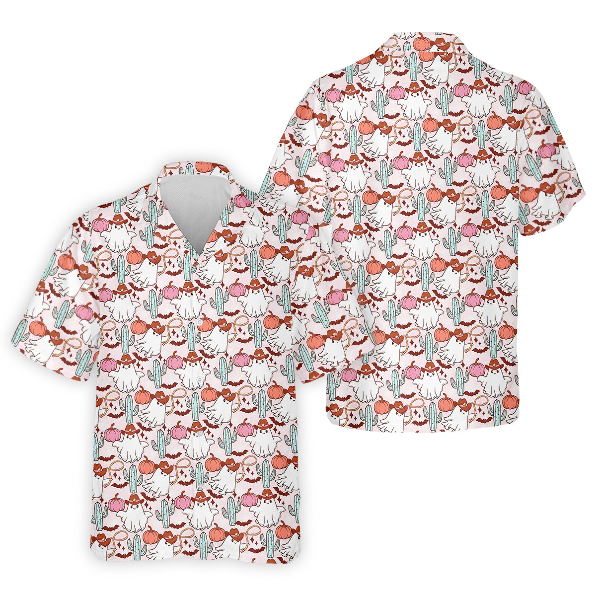 Cowboy Ghost Howdy Halloween Fun Golf Shirts For Men, Polo ShirtFor Men, Golfing Apparel