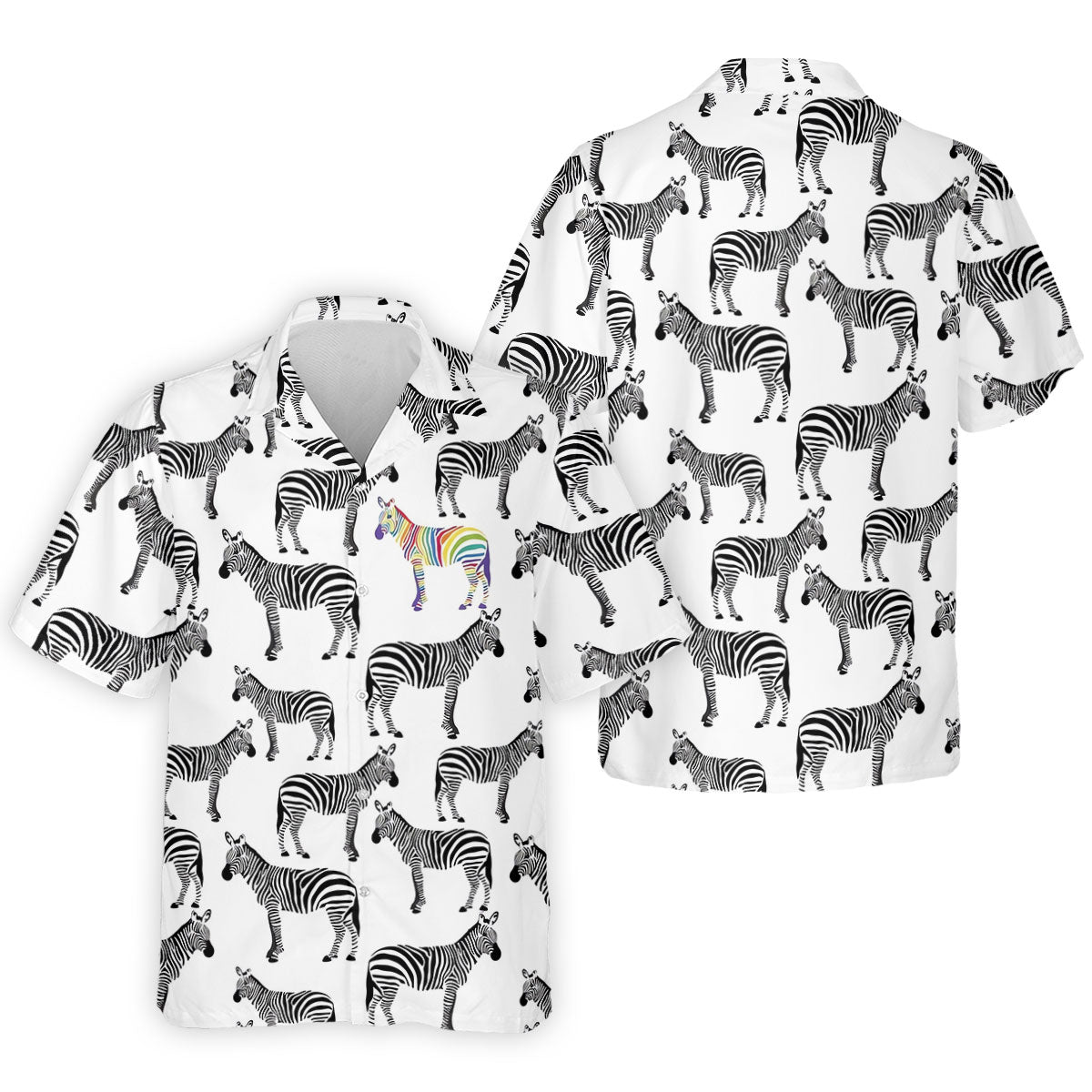 Rainbow Zebra Be Yourself Pride Month Support Golf Tops For Men, LGBT Community Polo Shirt Men