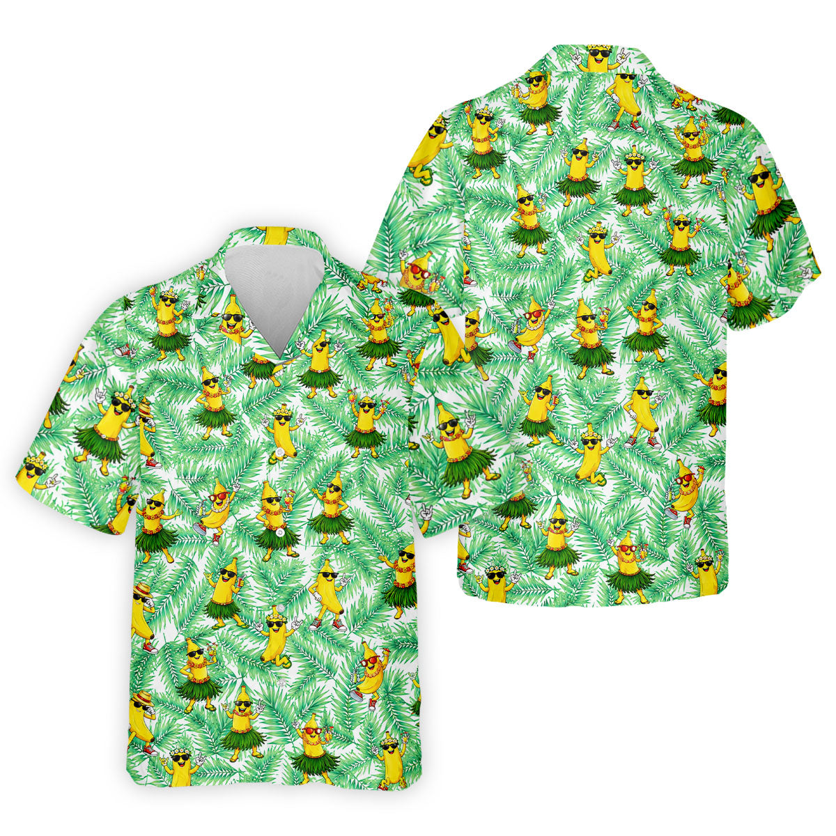 Funny Hula Banana Tropical Hawaiian Golf Shirt, Mens Golf Polo, Printed Golf Shirts