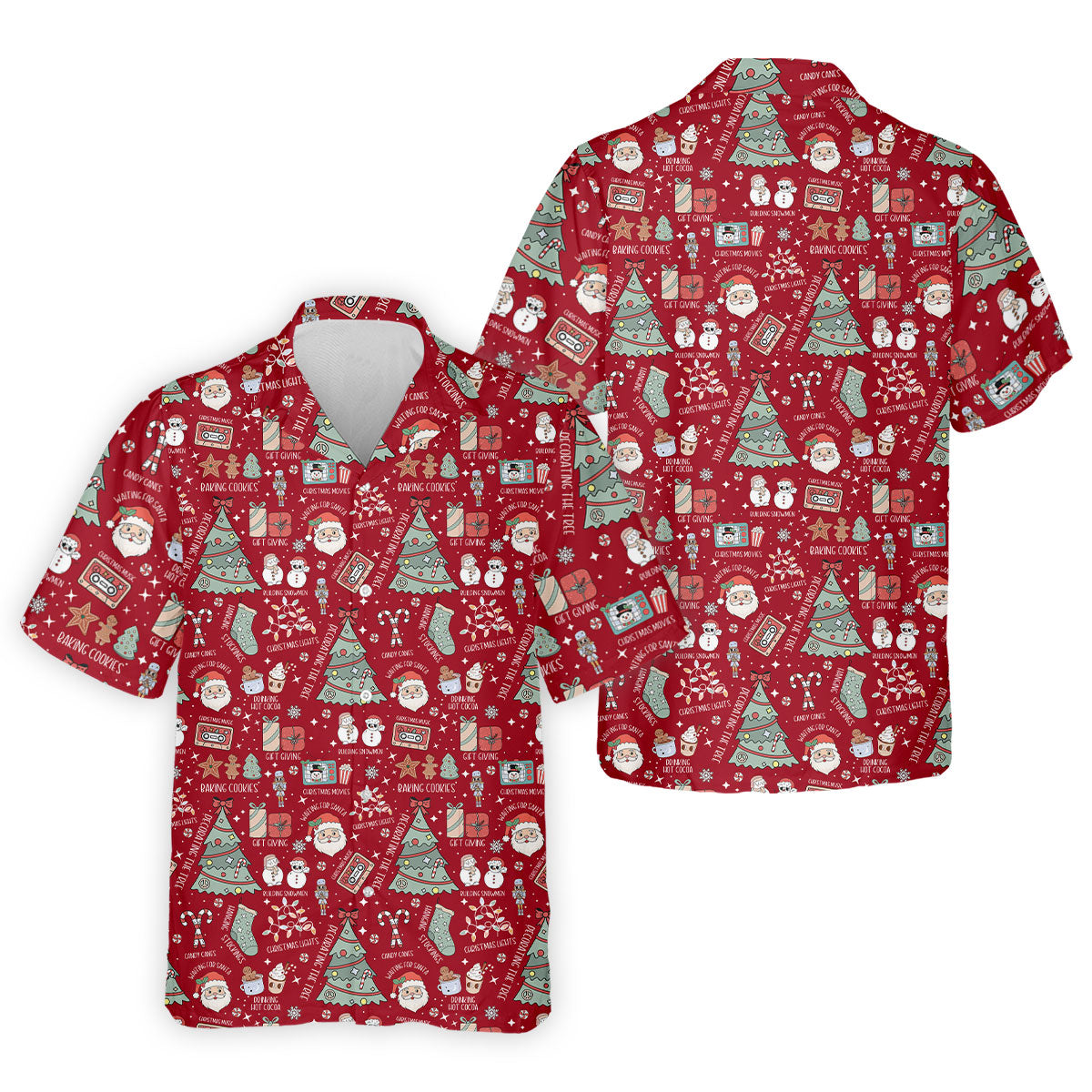 Tis The Season Santa Claus Gift Red Men's Golf Polo Shirttmas Golf Shirt, Polo Shirt Men