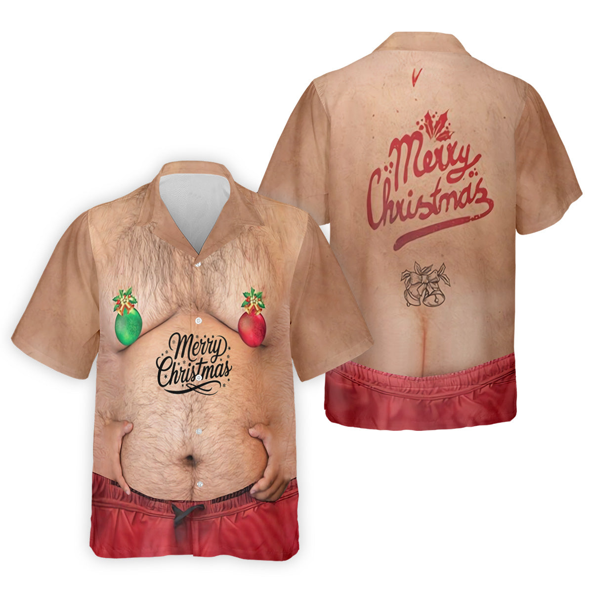 Funny Ugly Hairy Belly Golf Tops For Men, Christmas Golf Shirt, Polo ShirtFor Men, Golf Shirts For Men
