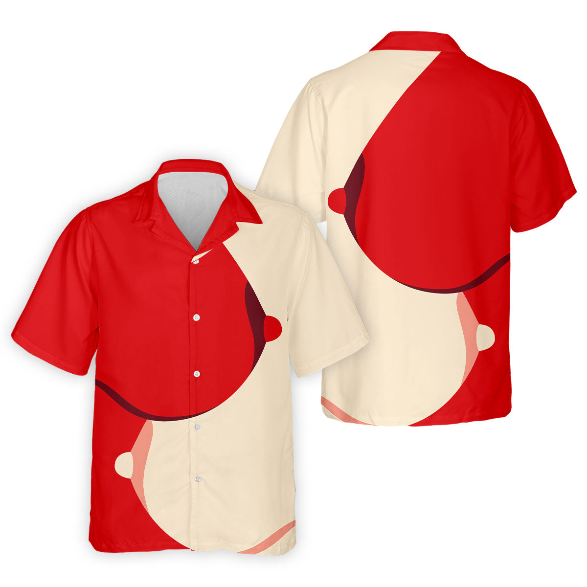 Santa Claus Belly Christmas Design Hawaiian Golf Shirt, Golf Shirts For Men, Polo Shirts For Men