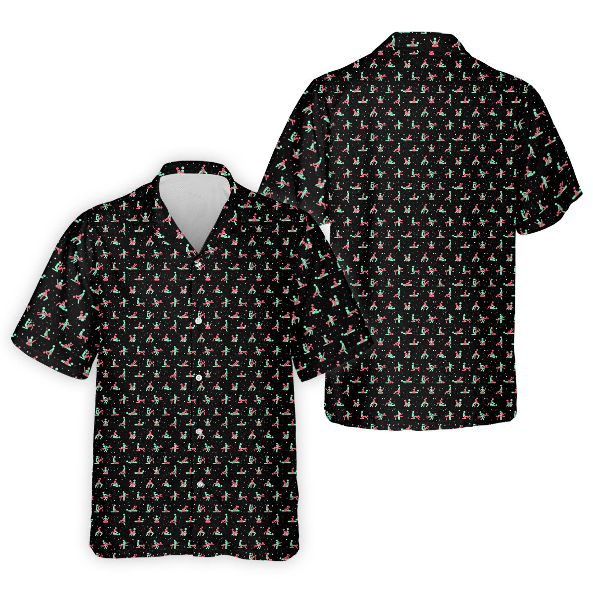Naughty Couple Snow Pattern Christmas Golf Shirt, Fun Golf Shirts For Men, Golf Gift For Him, Polo ShirtFor Men