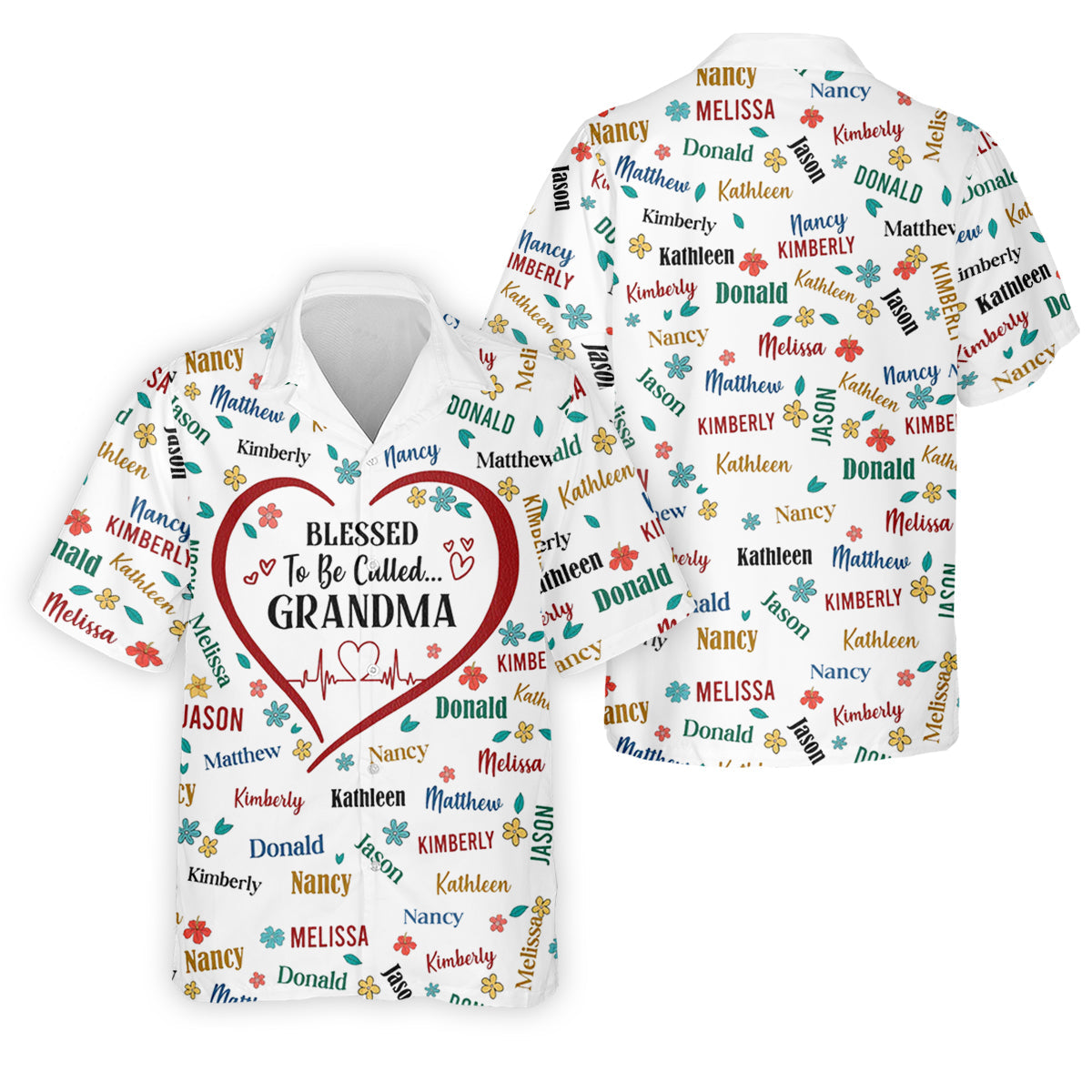 Blessed To Be Call Grandma Custom Name Golf Tops For Men, Cute Golf Outfit, Polo ShirtFor Men, Golf Gift For Men