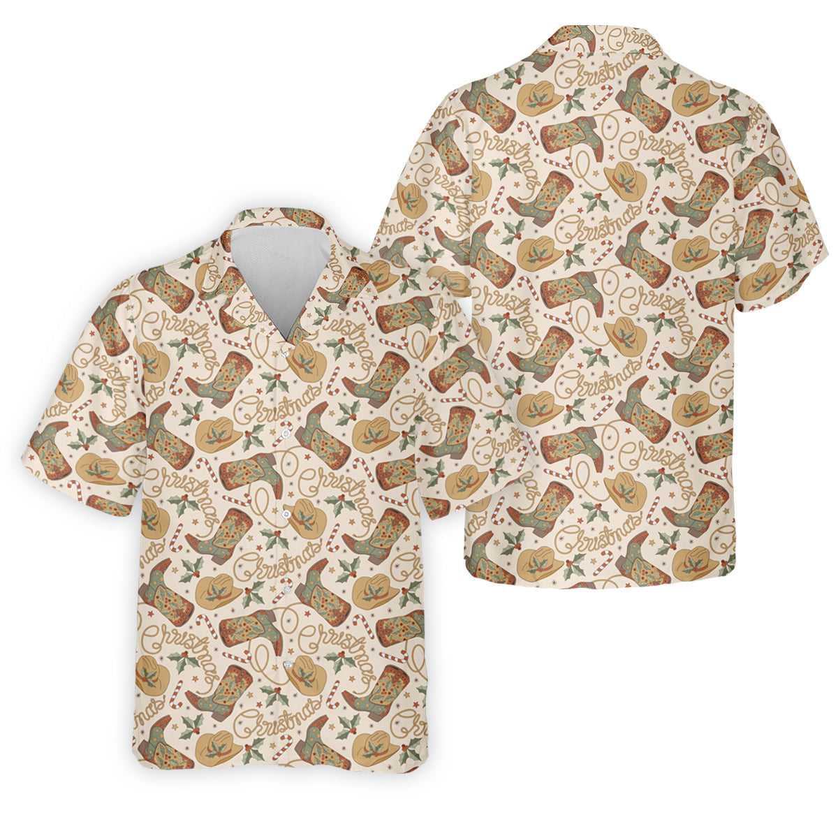 Western Christmas Golf Tops For Men, Christmas Golf Shirt, Polo ShirtFor Men, Golf Gift For Men