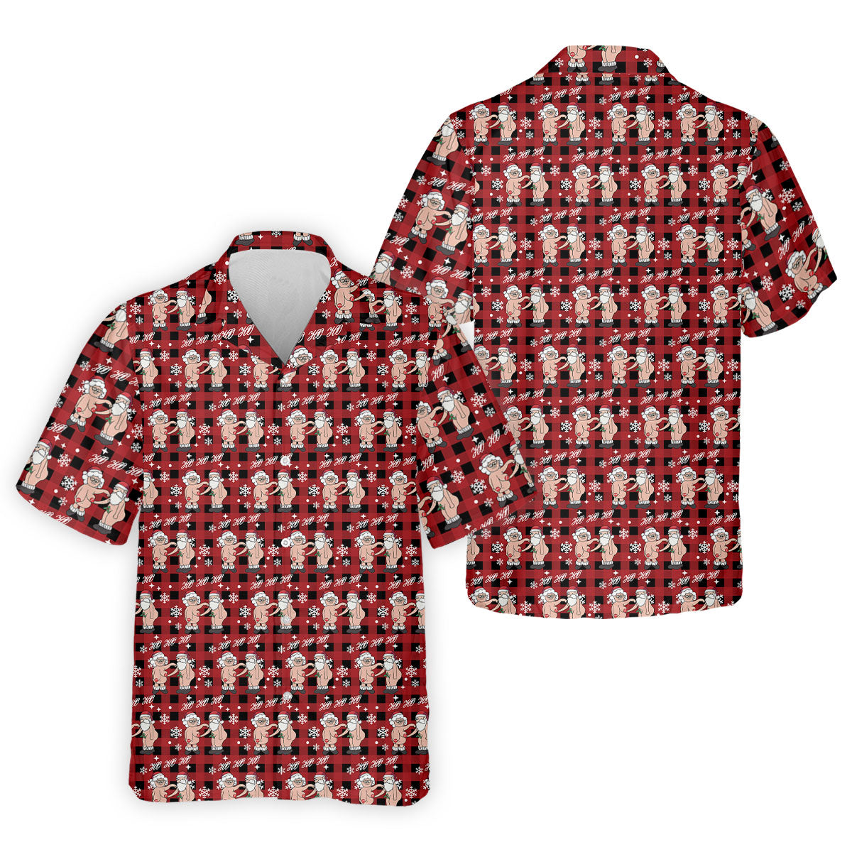 Ho Ho Ho Naughty Couple Funny Santa Christmas Golf Shirt, Fun Golf Shirts For Men, Polo Shirtor Men