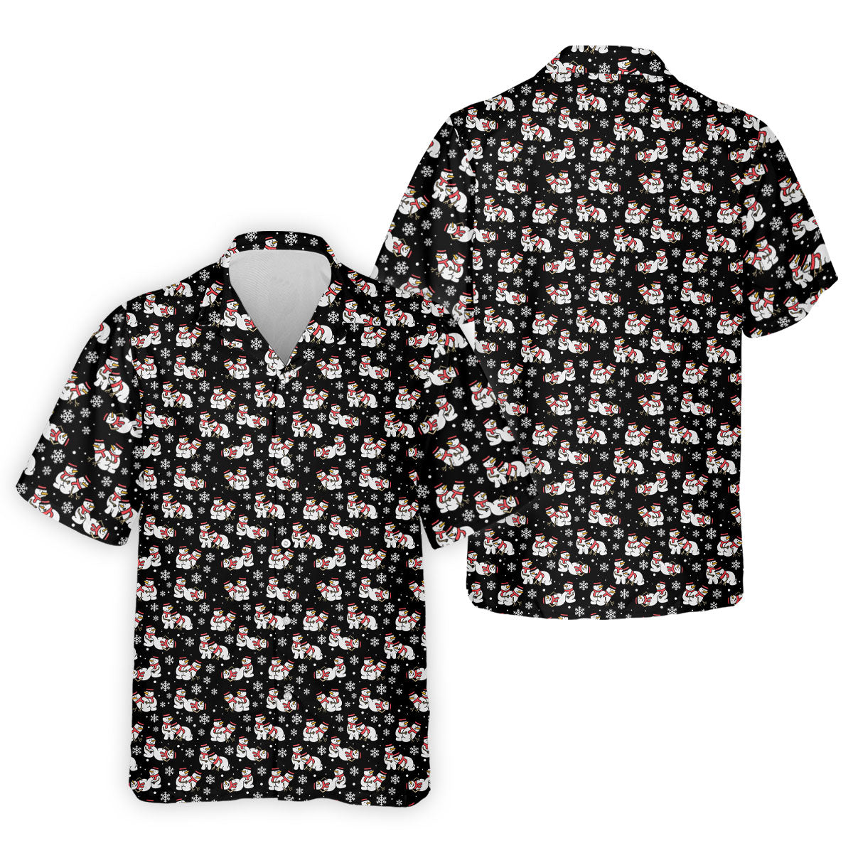 Naughty Snowman Black Golf Shirt, Christmas Golf Shirt, Fun Golf Shirts For Men, Polo ShirtFor Men