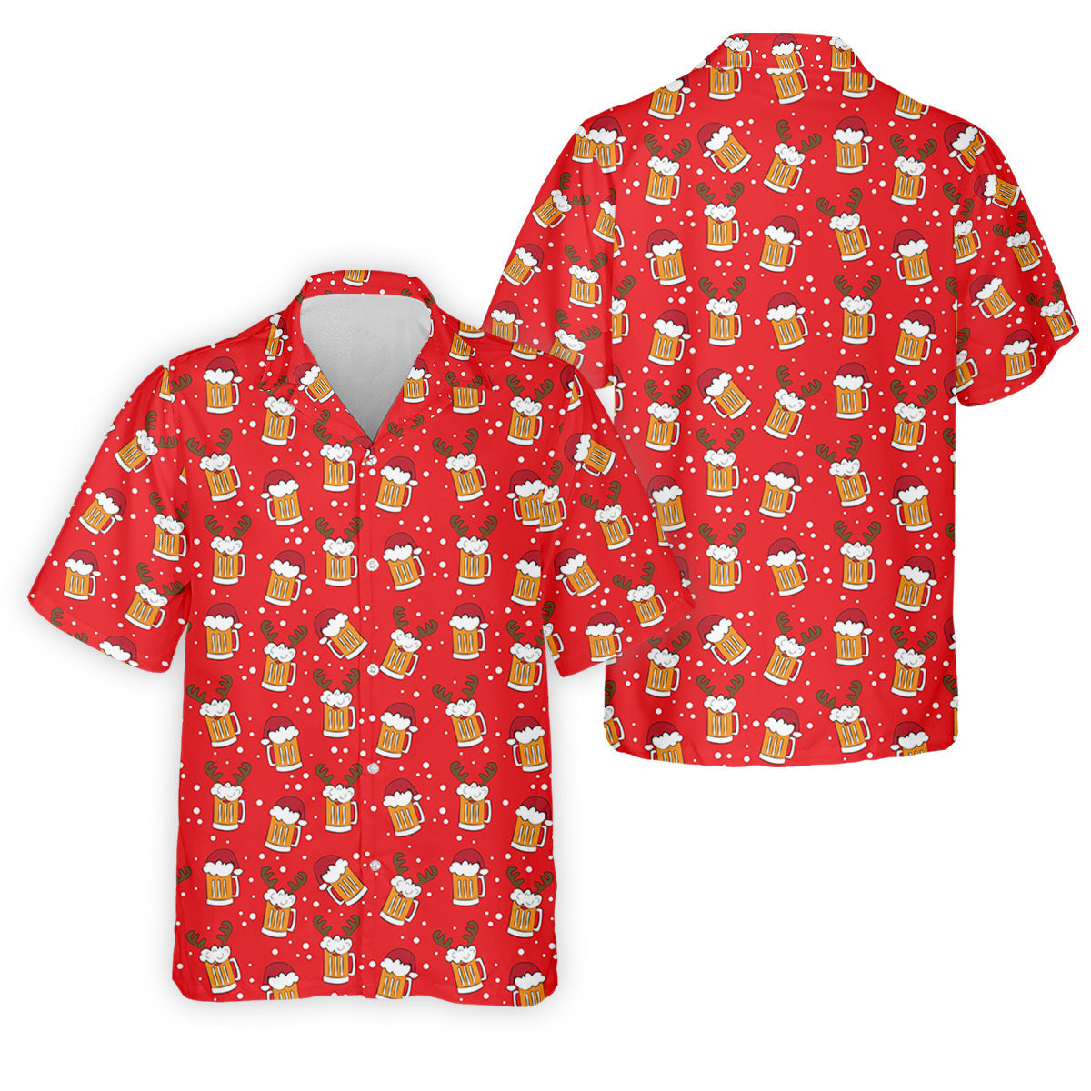 Christmas Beer Red Golf Shirt, Christmas Golf Shirt, Fun Golf Shirts For Men, Polo ShirtFor Men, Golfing Apparel