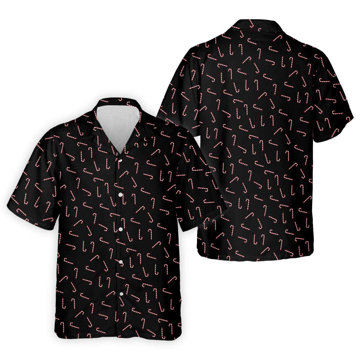Christmas Candy Cane Golf Tops For Men, Christmas Golf Shirt, Black Golf Polo ShirtGolf Gift For Men