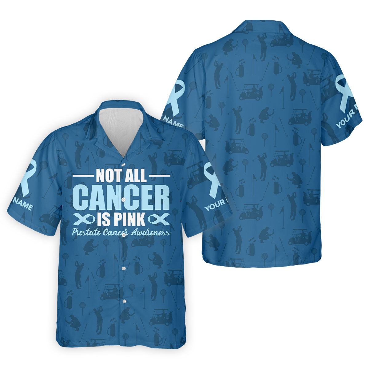 FINAL 4 Not All Cancer Is Pink Prostate Cancer Awareness Men's Polo ShirtProstate Cancer Shirt, Men's Golf Gift