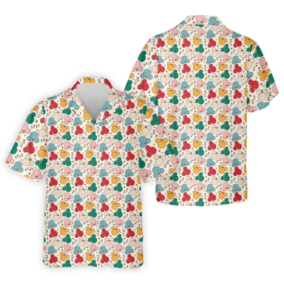Colorful Christmas Fun Men's Golf Polos, Gifts For Golf Lovers, Polo ShirtFor Men, Christmas Golf Shirt