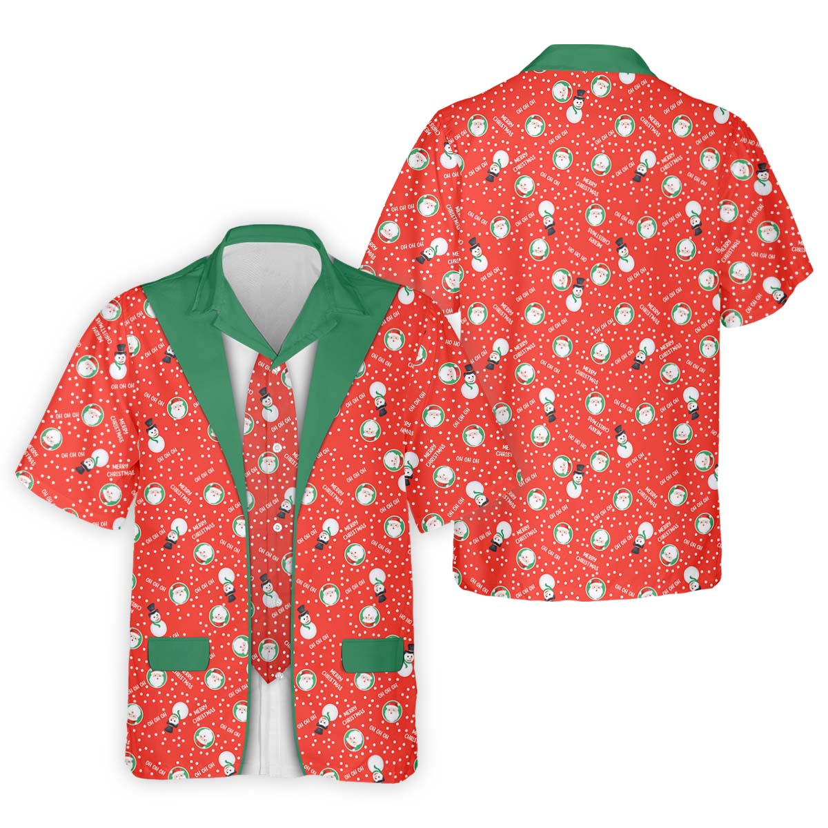 Ho Ho Ho Merry Christmas Funny Print Golf Tops For Men, Christmas Golf Shirt, Polo ShirtFor Men