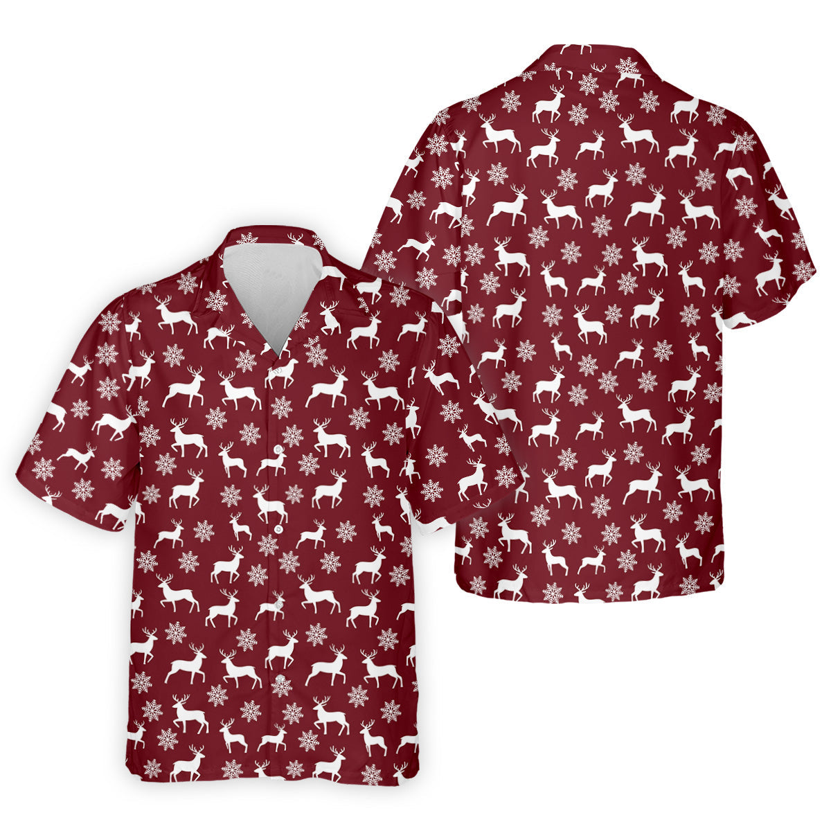 Reindeer Christmas Maroon Golf Shirt, Christmas Golf Shirt, Polo ShirtFor Men, Golf Shirts For Men