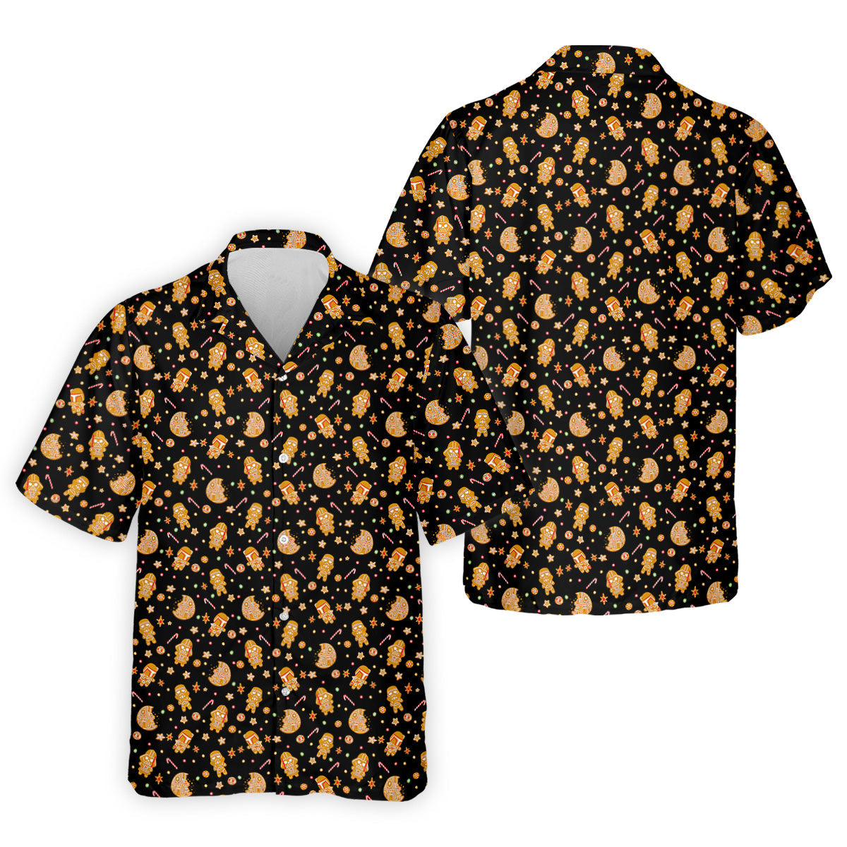 Funny Gingerbread Galaxy Character Golf Tops For Men, Christmas Golf Shirt, Polo ShirtFor Men