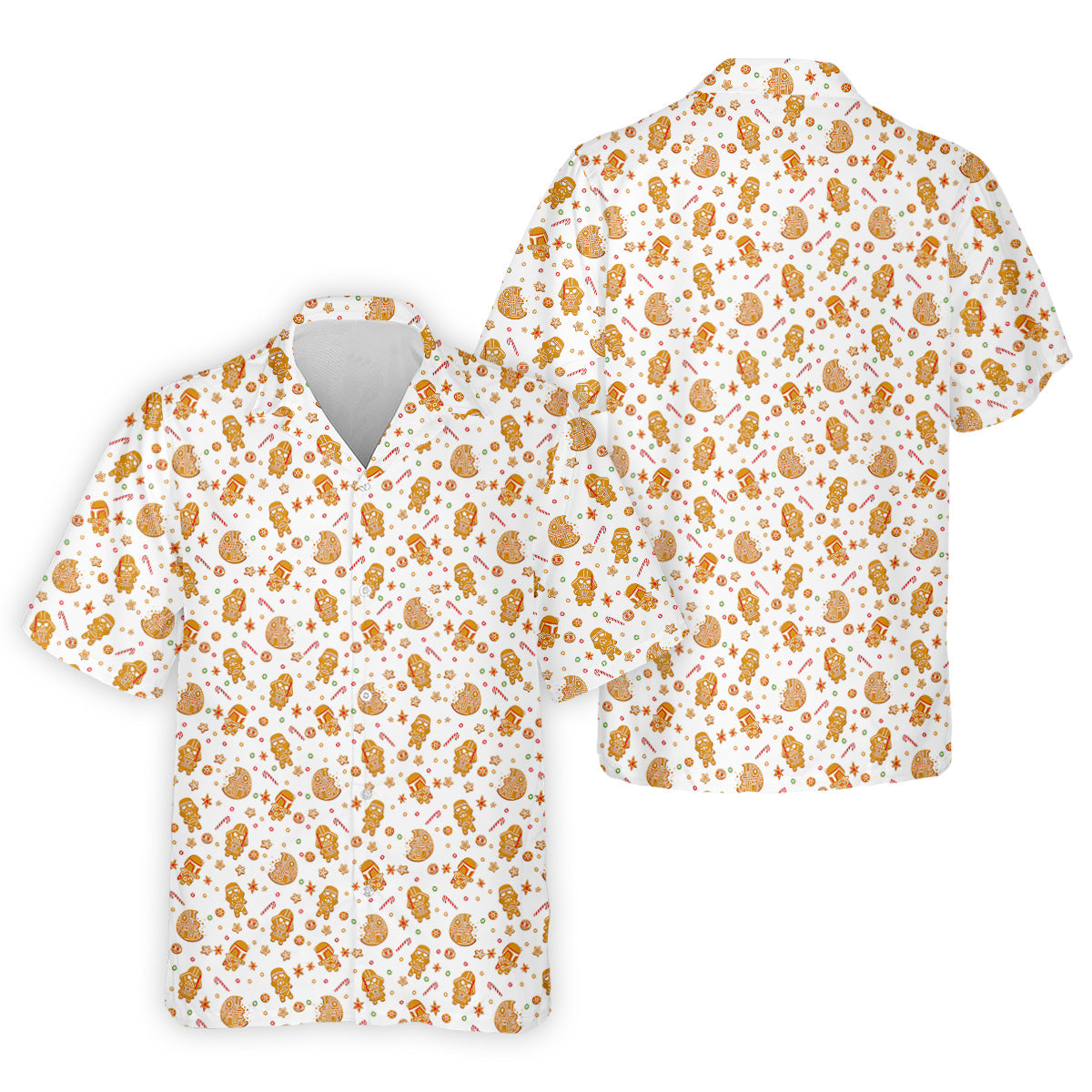 Funny Gingerbread Villain Character Christmas Golf Shirt, White Golf Polo, Fun Golf Shirts For Men