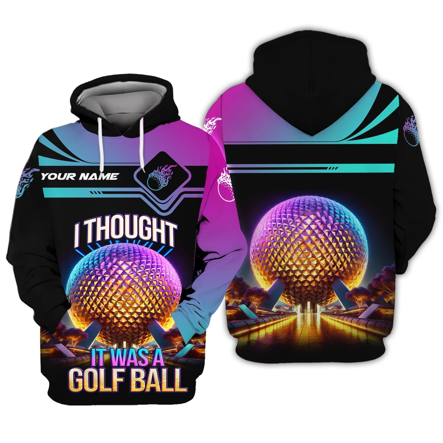 I Thought It Was A Golf Ball Custom Golf Polo Shirtift For Golfers, Golf Gift Ideas, Funny Golf Shirt