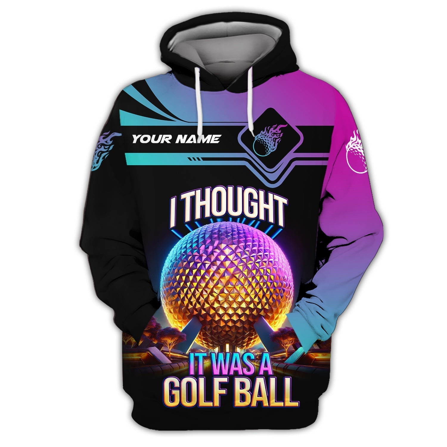 I Thought It Was A Golf Ball Custom Golf Polo Shirtift For Golfers, Golf Gift Ideas, Funny Golf Shirt