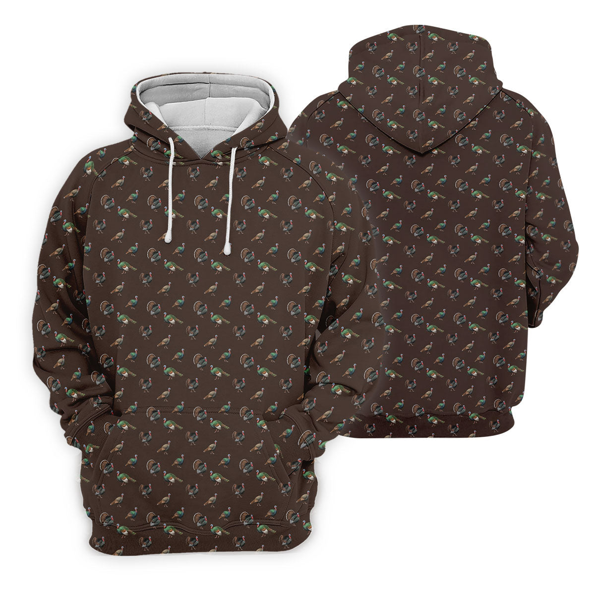 Turkey Hunting Seamless Pattern Funny Golf Shirts, Father's Day Golf Shirt, Golf Gift For Dad