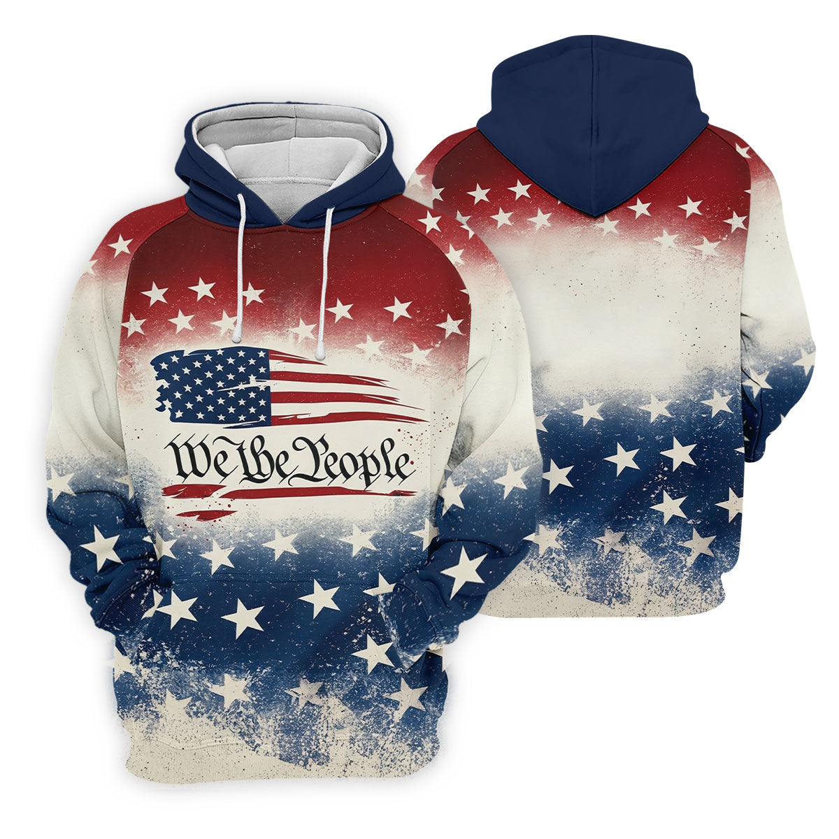 We The People Star And Stripe Distressed Pattern Patriotic Golf Shirt, 250 Years 4th Of July Golf Shirts For Men