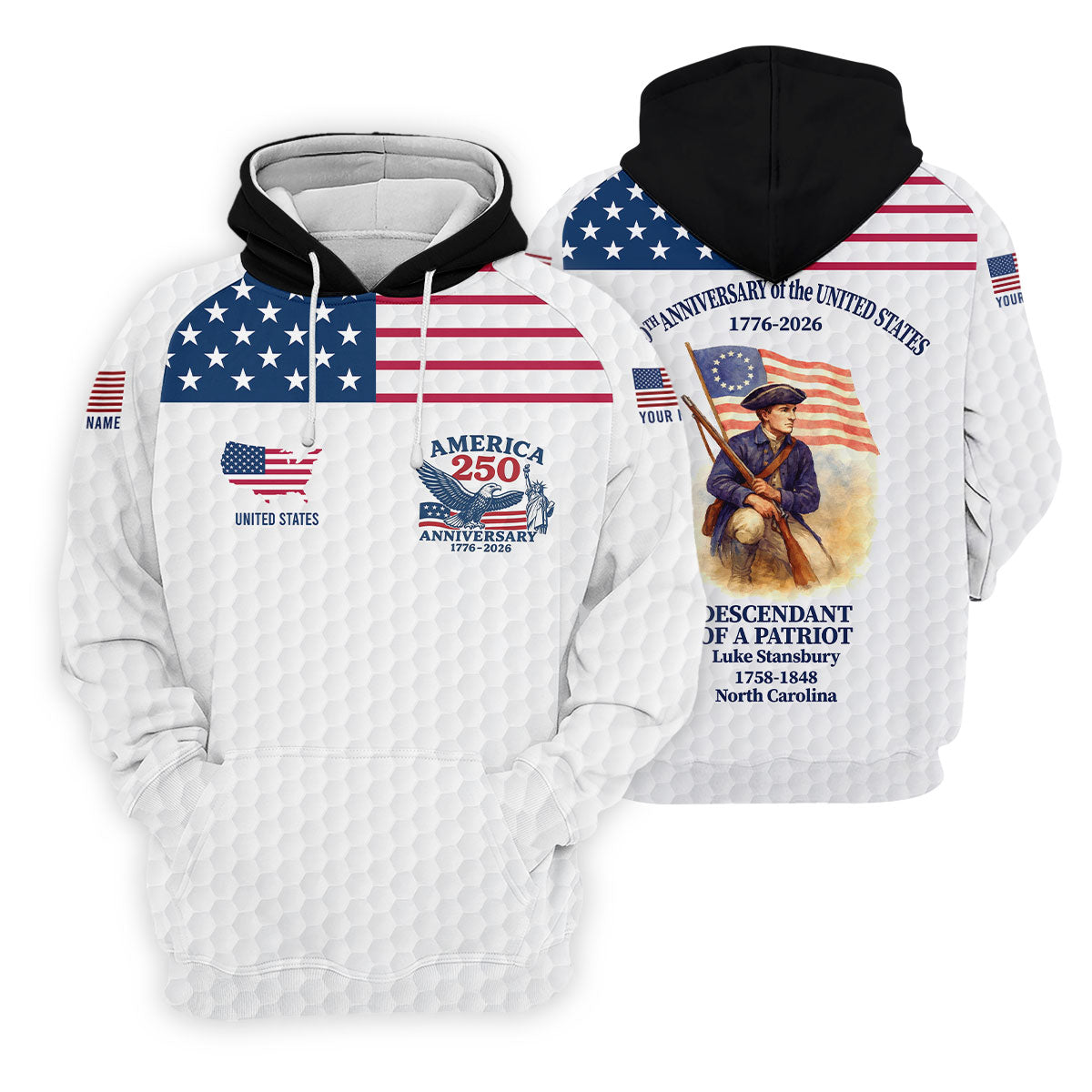 Descendant Of A Patriot Golf Tops For Men, America 250th Anniversary Golf Shirt, Polo Shirt Men