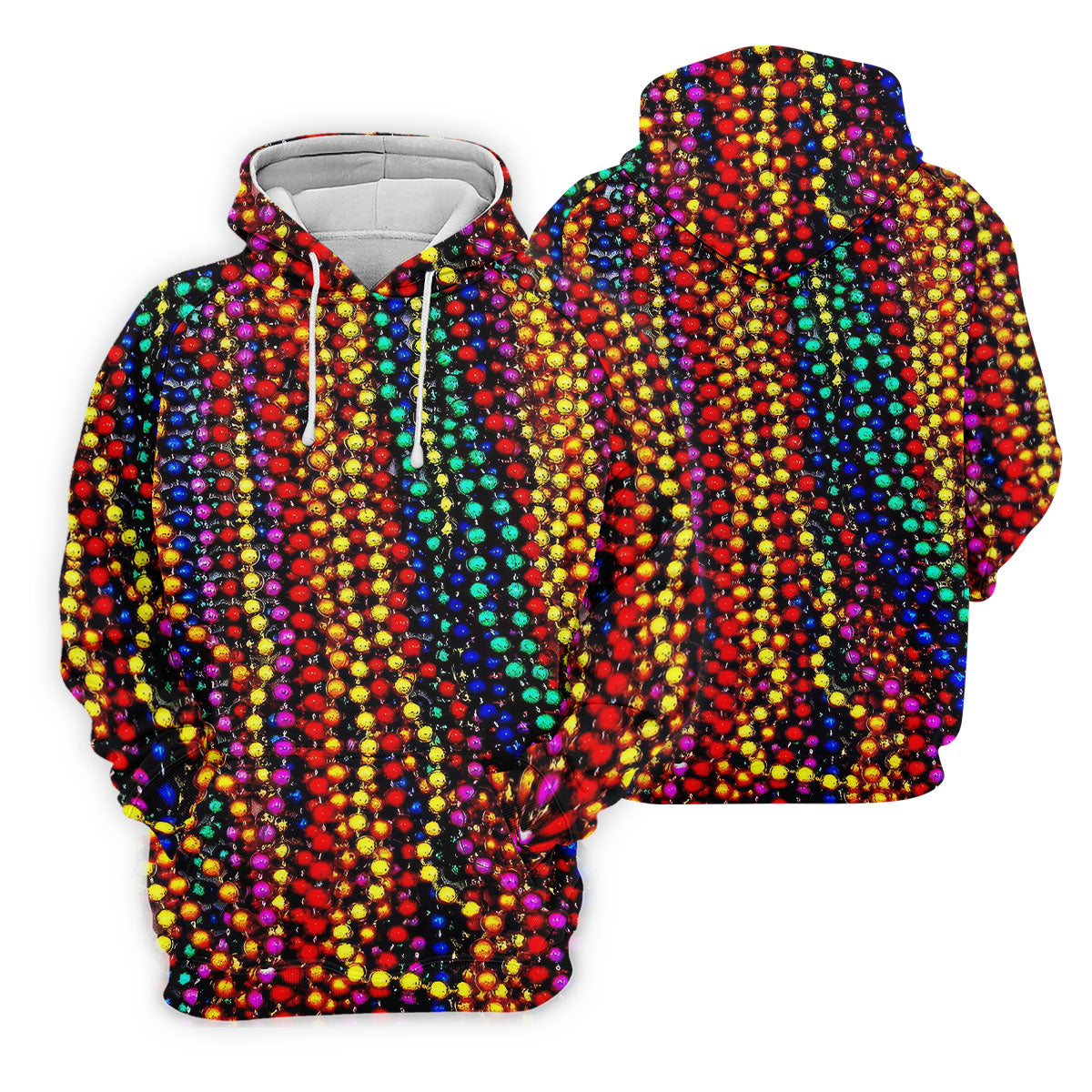 Colorful Beads Mardi Gras Golf Shirt, Golf Tops For Men, Polo ShirtFor Men, Golf Shirts For Men
