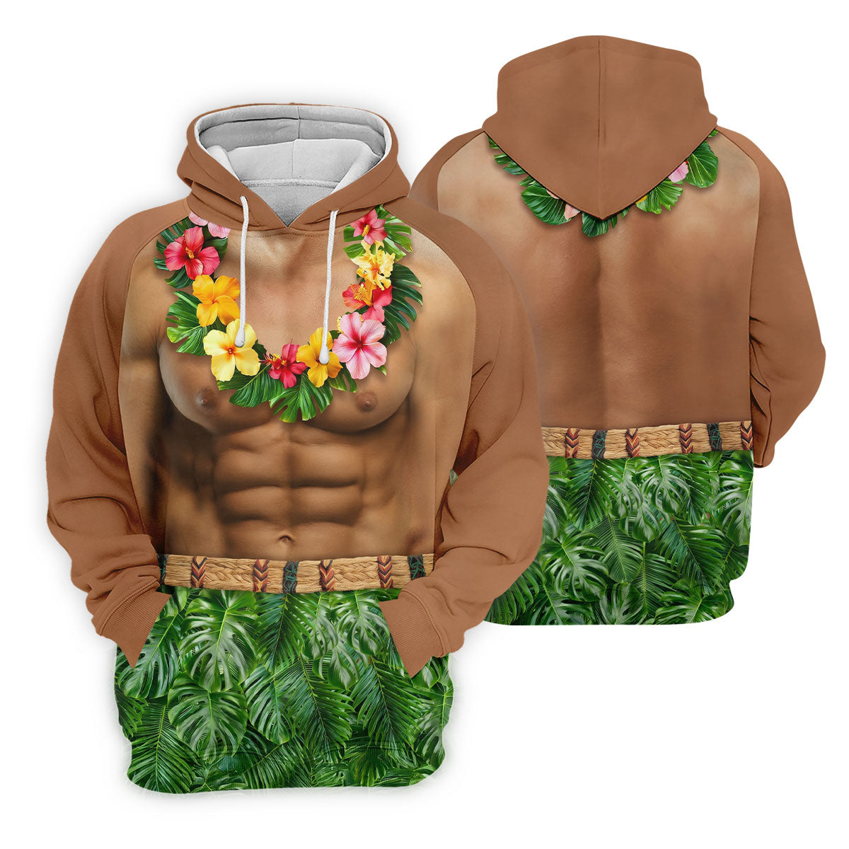 Floral Lei Tropical Theme Party Funny Costume Hawaiian Golf Shirt, Golf Shirt For Women