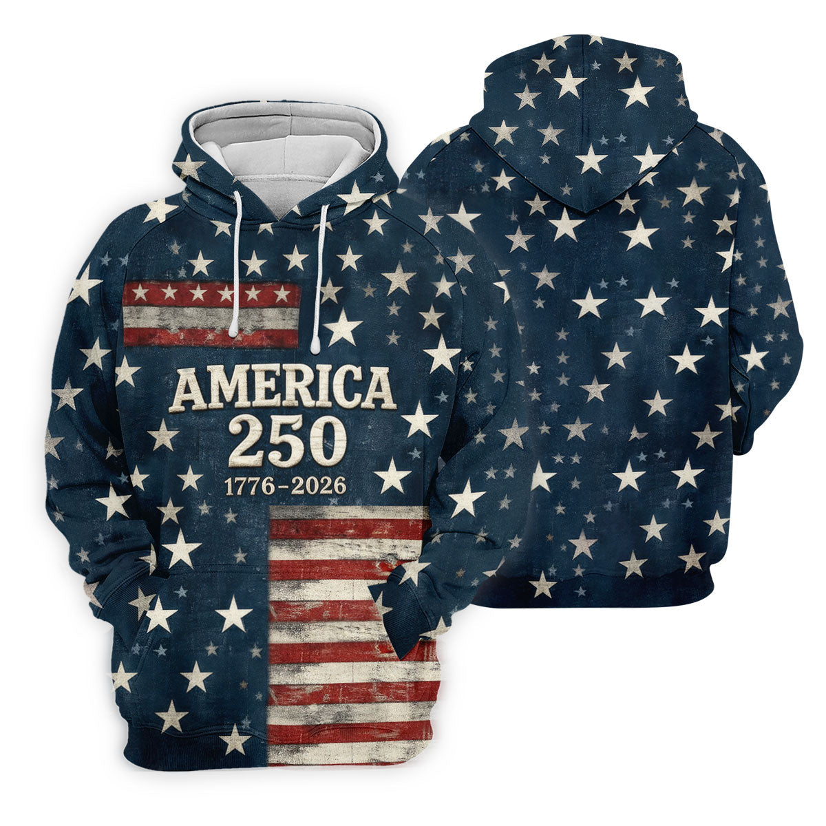 America 250 Distressed Flag 4th Of July Golf Shirt, Stars And Stripes Vintage Patriot Golf Shirt For Women