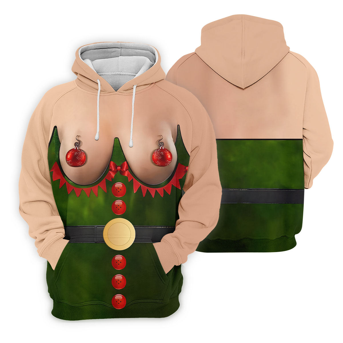Funny Elf Costume Ornament Christmas Golf Shirt, Christmas Shirts For Women, Christmas Golf Shirt